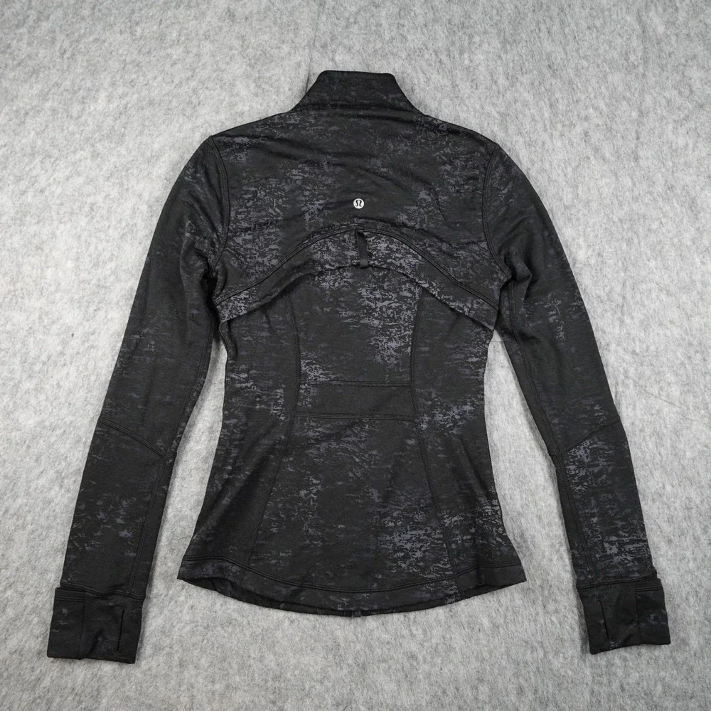 Lululemon Jacket Women 4 Black Define Luxtreme Untamed Jacquard Spray Dye‎